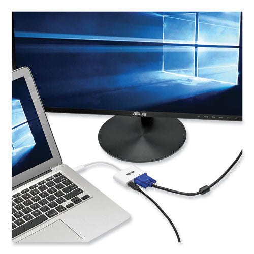 Image of Tripp Lite by Eaton USB 3.1 Gen 1 USB-C to VGA Adapter, 3", White