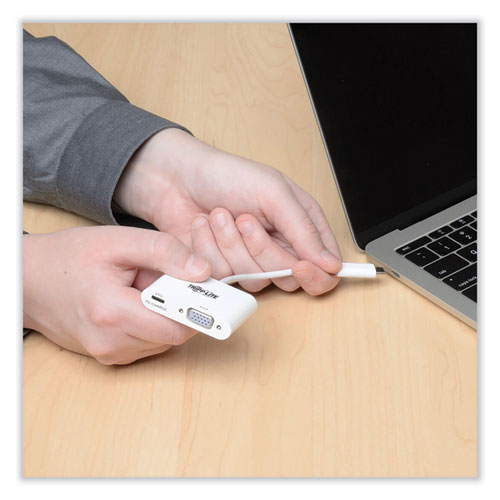 Image of Tripp Lite by Eaton USB 3.1 Gen 1 USB-C to VGA Adapter, 3", White