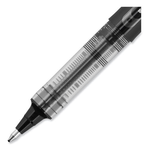 Image of uniball® VISION Rollerball Pen, Stick, Bold 1 mm, Black Ink, Gray/Black/Clear Barrel, Dozen