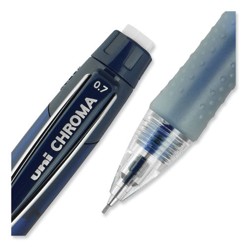 Image of uniball® Chroma Mechanical Pencil, 0.7 Mm, Hb (#2), Black Lead, Cobalt Barrel, Dozen