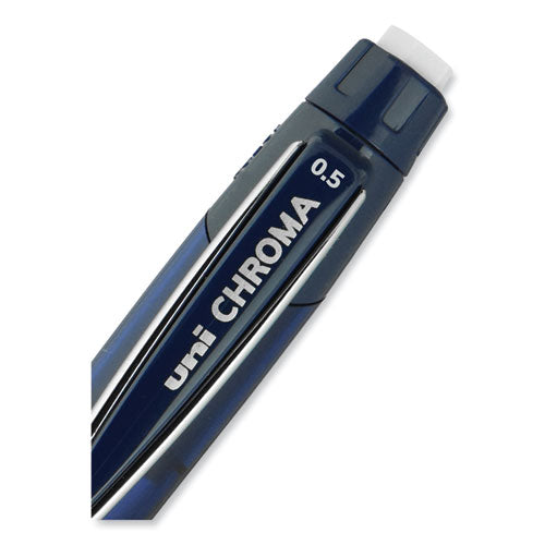 Image of uniball® Chroma Mechanical Pencil, 0.7 Mm, Hb (#2), Black Lead, Cobalt Barrel, Dozen