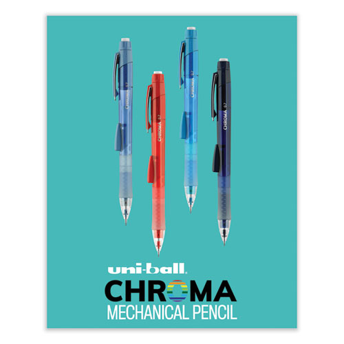 Image of uniball® Chroma Mechanical Pencil, 0.7 Mm, Hb (#2), Black Lead, Cobalt Barrel, Dozen