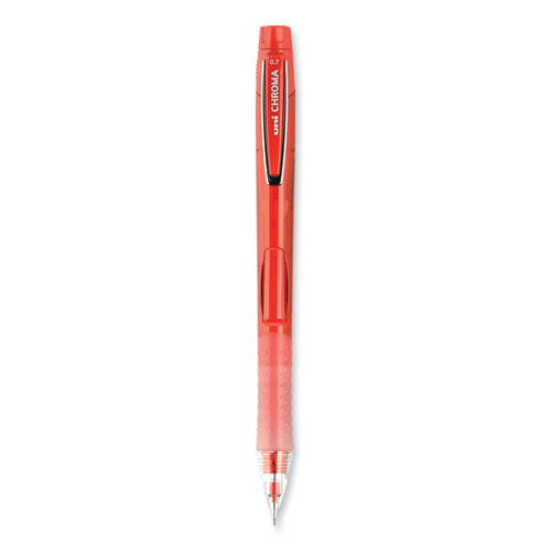 Image of uniball® Chroma Mechanical Pencil, 0.7 Mm, Hb (#2), Black Lead, Red Barrel, Dozen