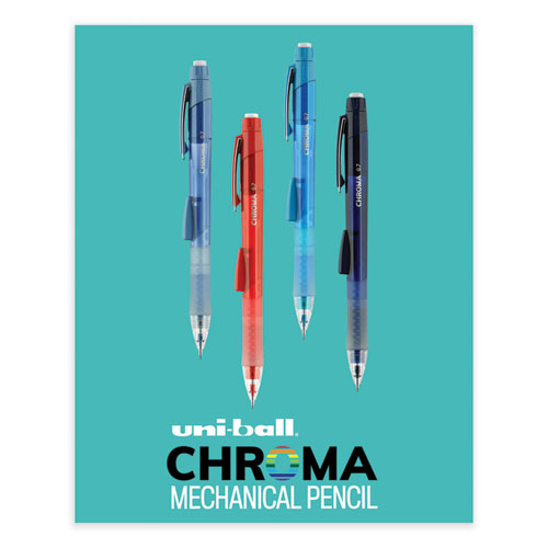 Image of uniball® Chroma Mechanical Pencil, 0.7 Mm, Hb (#2), Black Lead, Red Barrel, Dozen