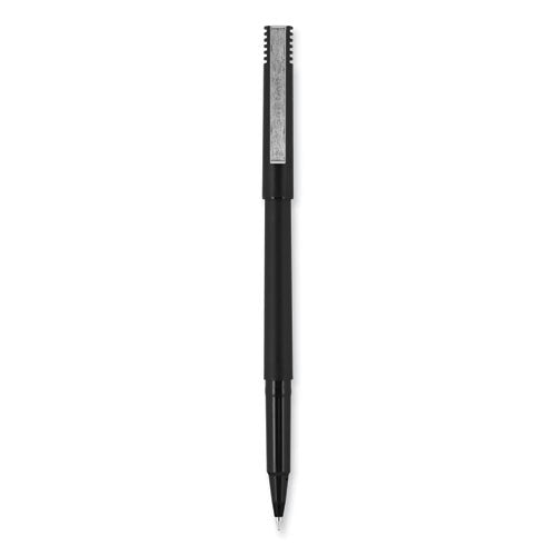 Image of uniball® Rollerball Pen, Stick, Extra-Fine 0.5 mm, Black Ink, Black Barrel, 72/Pack