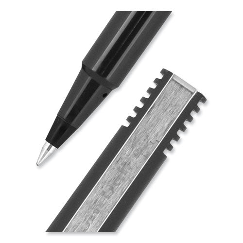 Image of uniball® Rollerball Pen, Stick, Extra-Fine 0.5 mm, Black Ink, Black Barrel, 72/Pack
