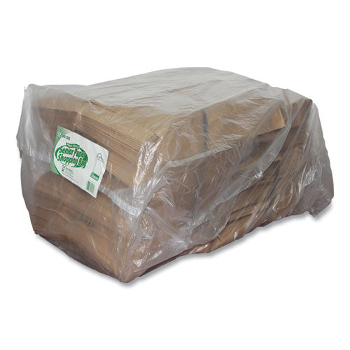 Image of Kari-Out® Kraft Paper Bags, Natural Twisted-Paper Handles, 13" x 7" x 17", Natural, 250/Carton