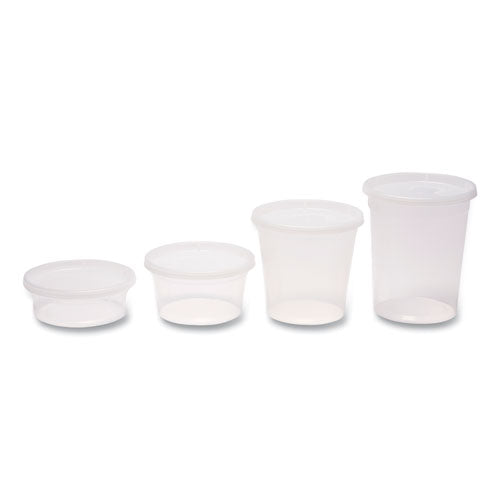 Image of GEN Plastic Deli Container with Lid, 32 oz, Clear, Plastic, 240/Carton