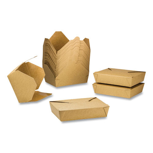 Image of GEN Reclosable Kraft Take-Out Box, 54 oz, Brown, Paper, 200/Carton
