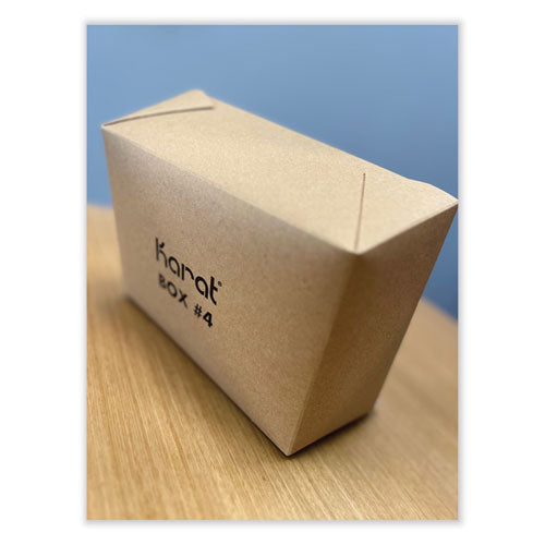 Image of GEN Reclosable Kraft Take-Out Box, 110 oz, Brown, Paper, 160/Carton