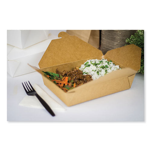 Image of GEN Reclosable Kraft Take-Out Box, 54 oz, Brown, Paper, 200/Carton