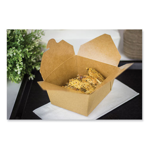 Image of GEN Reclosable Kraft Take-Out Box, 30 oz, Brown, Paper, 450/Carton
