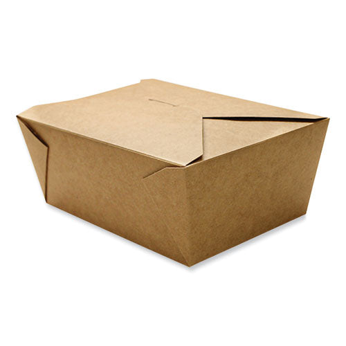 Image of GEN Reclosable Kraft Take-Out Box, 110 oz, Brown, Paper, 160/Carton