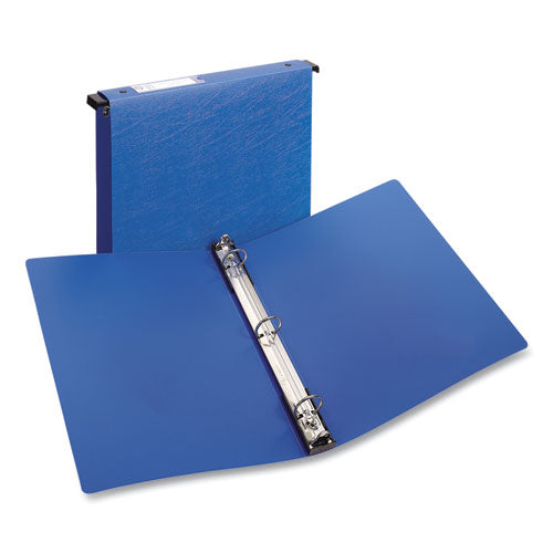 Image of Avery® Hanging Storage Flexible Non-View Binder With Round Rings, 3 Rings, 1" Capacity, 11 X 8.5, Blue
