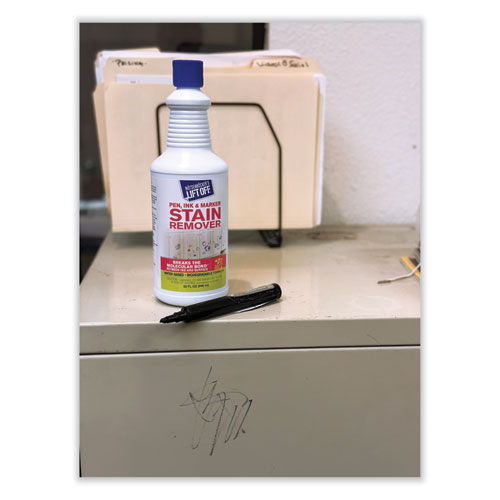 Image of Motsenbocker's Lift-Off® Lift Off #3: Pen, Ink And Marker Graffiti Remover, 32 Oz Pour Bottle, 6/carton