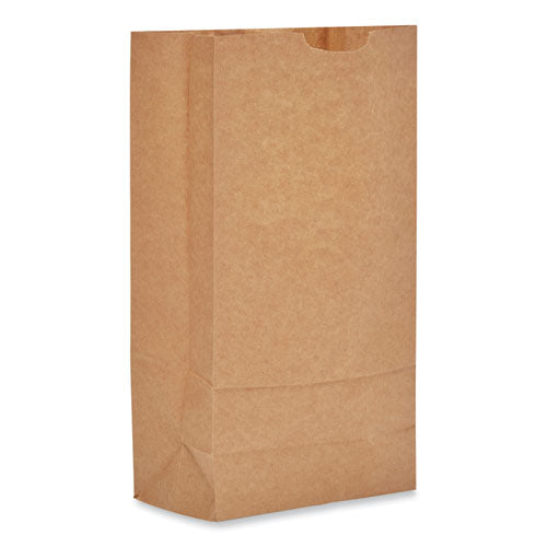 Image of Ross & Wallace Paper Products Grocery Paper Bags, #10 Size, Heavy-Duty, 7" x 4.38" x 13.75", Natural, 500/Bundle