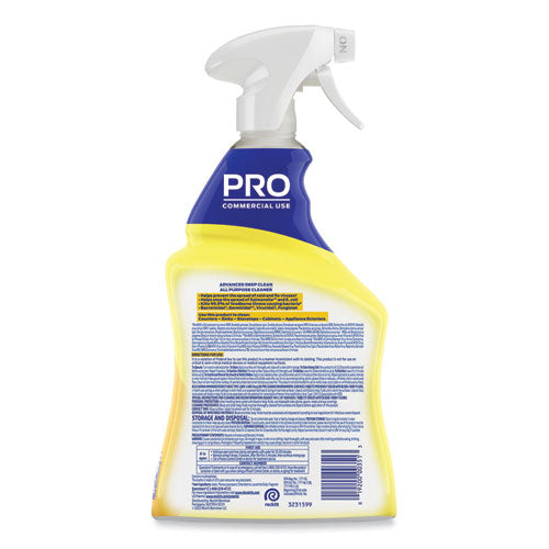 Image of Professional LYSOL® Brand Advanced Deep Clean All Purpose Cleaner, Lemon Breeze, 32 Oz Trigger Spray Bottle, 12/carton