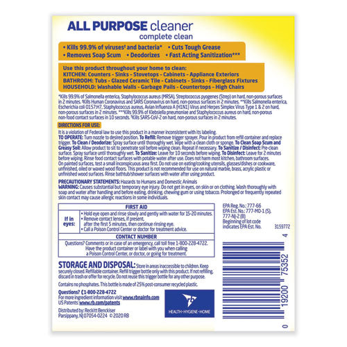 Image of LYSOL® Brand Ready-To-Use All-Purpose Cleaner, Lemon Breeze, 32 Oz Spray Bottle