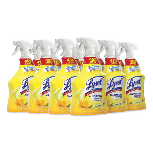 Image of LYSOL® Brand Ready-To-Use All-Purpose Cleaner, Lemon Breeze, 32 Oz Spray Bottle, 12/carton