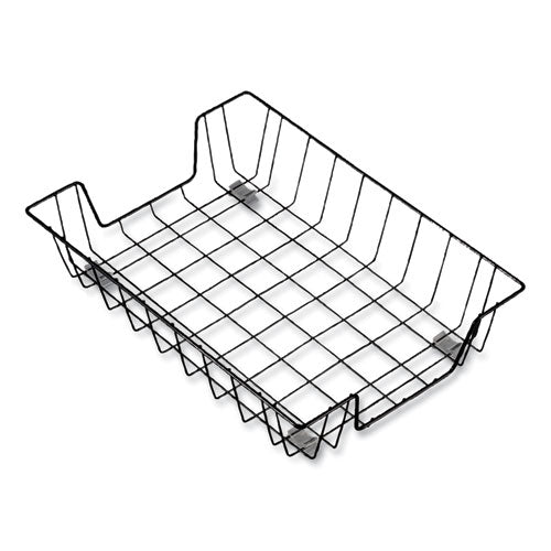 Image of Universal® Wire Metal Letter Tray, 1 Section, Letter Size Files, 10" x 14.13" x 3", Black