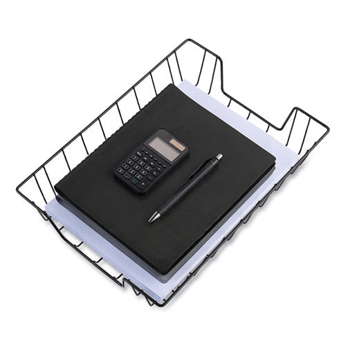 Image of Universal® Wire Metal Letter Tray, 1 Section, Letter Size Files, 10" x 14.13" x 3", Black