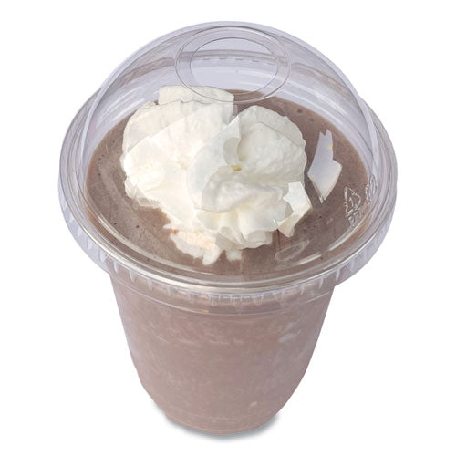 Image of Boardwalk® PET Cold Cup Dome Lids, Fits 9 oz Squat/12 oz Cold Cups, Plastic, Clear, 1,000/Carton