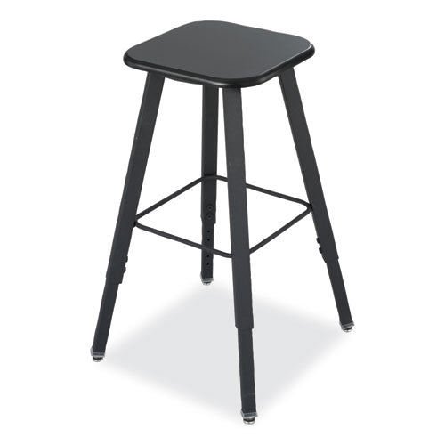 Image of Safco® Alphabetter Adjustable-Height Student Stool, Backless, Supports Up To 250 Lb, 35.5" Seat Height, Black