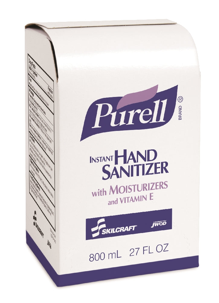 Image of Purell Skilcraft Advanced Instant Hand Sanitizer with Biobased Content, 800 mL Dispenser Refill for 4510-01-521-9867 or 4510-01-521-9868
