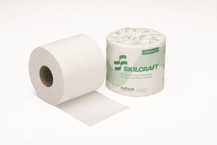 Image of Skilcraft Toilet Tissue, 2-Ply, 4" x 4" - 550 Sheets/Roll