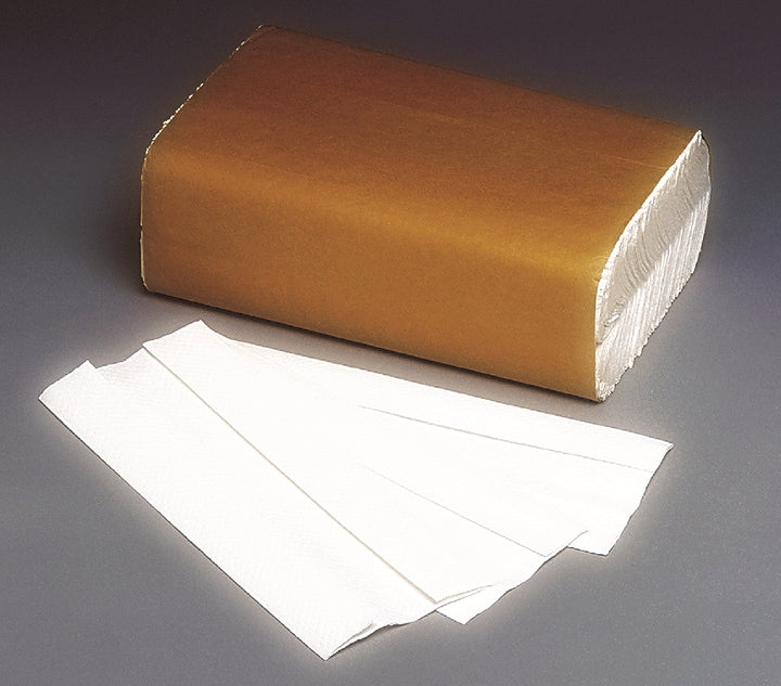 Image of C-Fold Paper Towel , 100% PCRM, 4" x 10-1/4", White, 12 Bundles