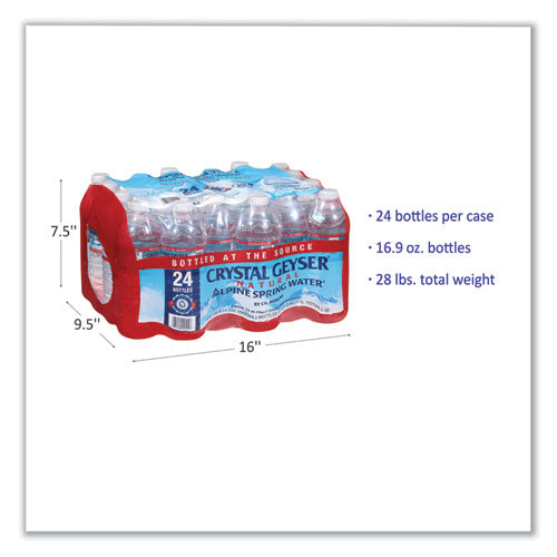 Image of Crystal Geyser® Natural Alpine Spring Water, 16.9 Oz Bottle, 24/carton