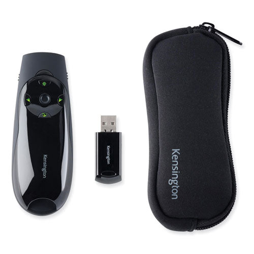 Image of Kensington® Presenter Expert Wireless Cursor Control With Green Laser, Class 2, 150 Ft Range, Black