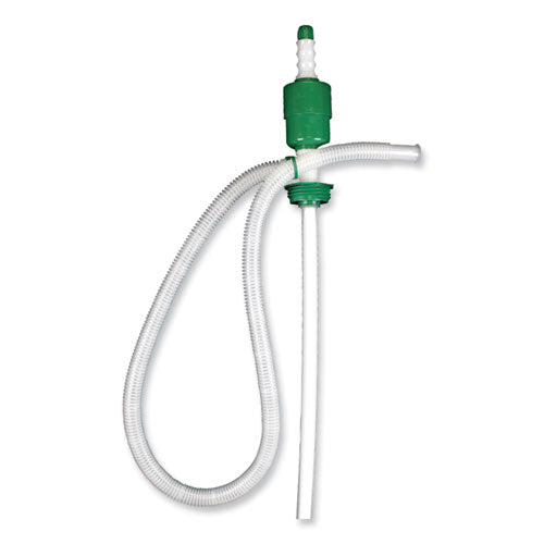 Image of Boardwalk® Drum Pump, 5 gpm, Plastic, 46" Tall, Clear
