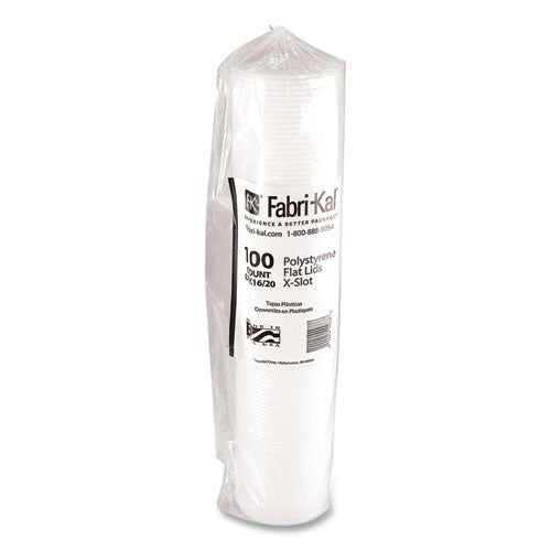 Image of Fabri-Kal® RK Cup Lids, Fits 16 oz to 20 oz Cold Cups, Plastic, Translucent, 1,000/Carton