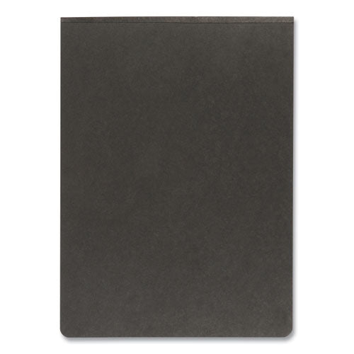 Image of Oxford Pressboard Report Cover With Reinforced Top Hinge, Two-Prong Metal Fastener, 2" Capacity, 8.5 X 11, Black/black