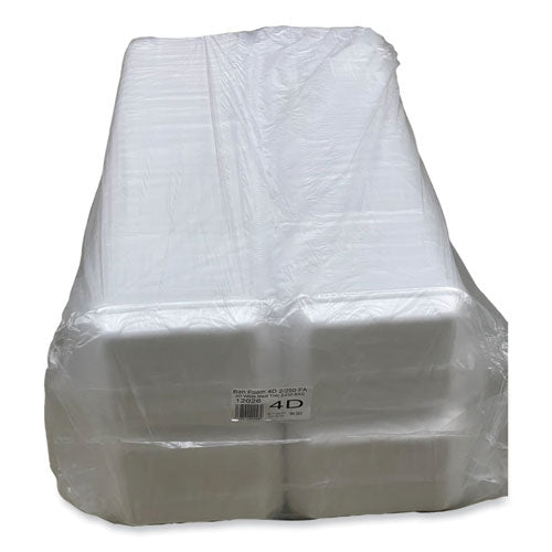 Image of GEN Meat Trays, #4D, 9.47 x 7.12 x 1.32, White, Foam, 500/Carton