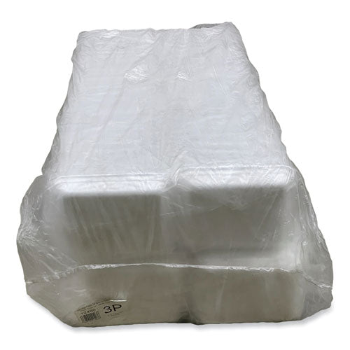 Image of GEN Meat Trays, #3P, 8.7 x 6.6 x 1.1, White, Foam, 400/Carton