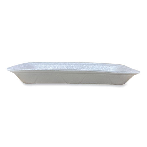 Image of GEN Meat Trays, #4D, 9.47 x 7.12 x 1.32, White, Foam, 500/Carton