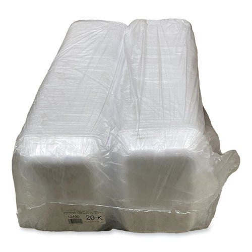 Image of GEN Meat Trays, #20K, 12 x 8.7 x 2.45, White, Foam, 125/Carton