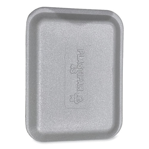 Image of GEN Meat Trays, #4S, 9.5 x 7.25 x 0.5, White, Foam, 500/Carton