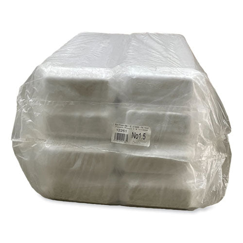 Image of GEN Meat Trays, #1.5, 8.38 x 3.94 x 1.1, White, Foam, 1,000/Carton
