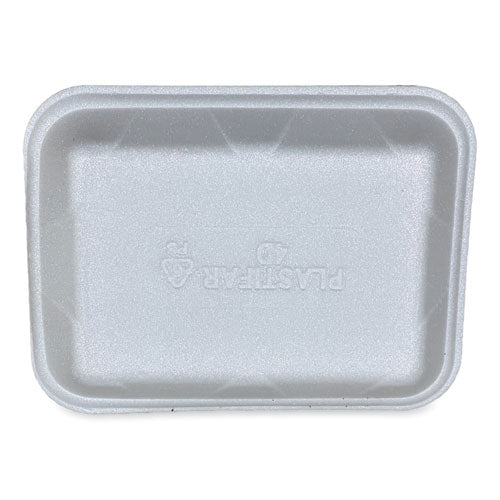 Image of GEN Meat Trays, #4D, 9.47 x 7.12 x 1.32, White, Foam, 500/Carton