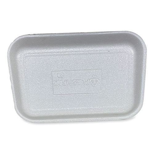 Image of GEN Meat Trays, #2S, 8.5 x 6 x 0.7, White, Foam, 500/Carton
