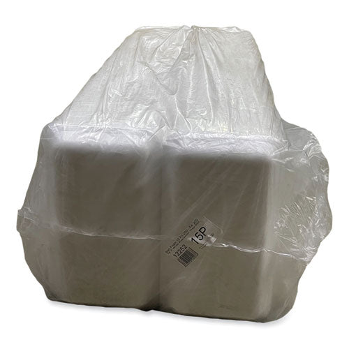 Image of GEN Meat Trays, #15P, 14.44 x 7.88 x 1.37, White, Foam, 200/Carton