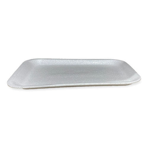 Image of GEN Meat Trays, #4S, 9.5 x 7.25 x 0.5, White, Foam, 500/Carton