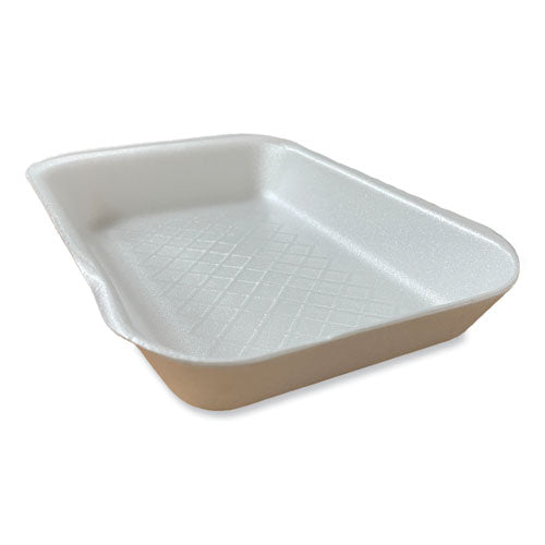Image of GEN Meat Trays, #2D, 8.56 x 6.1 x 1.2, White, Foam, 500/Carton