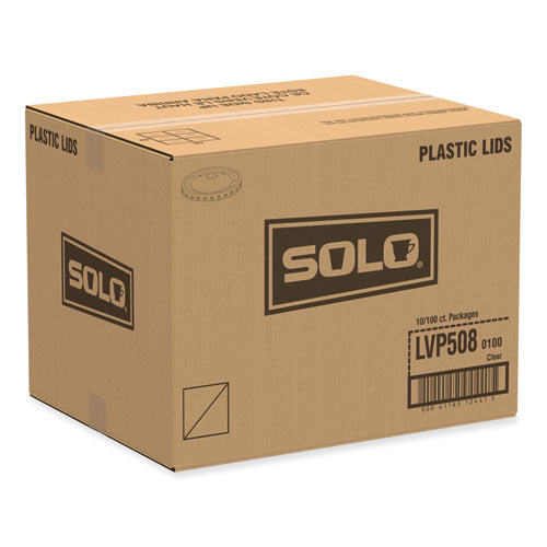 Image of SOLO® Polypropylene Vented Food Container Lids, For 6 oz to 8 oz Food Containers, Clear, Plastic, 1,000/Carton