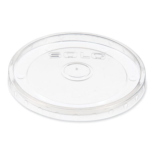 Image of SOLO® Polypropylene Vented Food Container Lids, For 6 oz to 8 oz Food Containers, Clear, Plastic, 1,000/Carton