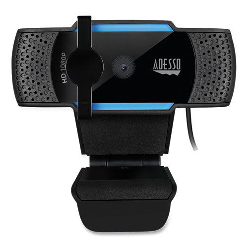 Image of Adesso CyberTrack H5 1080P HD USB AutoFocus Webcam with Microphone, 1920 pixels x 1080 pixels, 2 Mpixels, Black