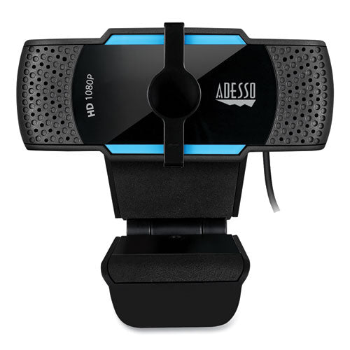 Image of Adesso CyberTrack H5 1080P HD USB AutoFocus Webcam with Microphone, 1920 pixels x 1080 pixels, 2 Mpixels, Black
